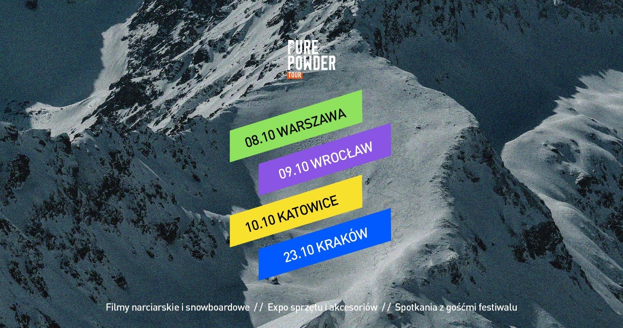Pure Powder Tour rusza w październiku. Najnowsze filmy na ekranach kin
