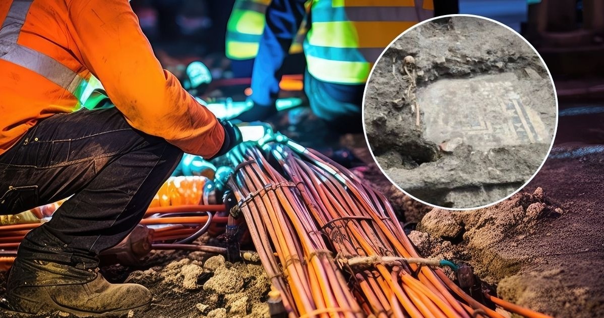 Rutynowa instalacja światłowodu. Zakończyła się znaleziskiem sprzed 2000 lat