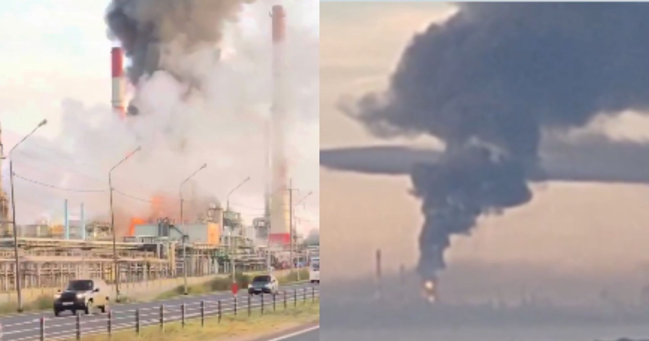 "To nie był atak". Kłęby dymu nad rosyjską rafinerią