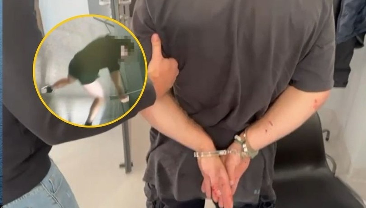 Włamał się do szkoły niemal w samej bieliźnie. Policja pokazała film