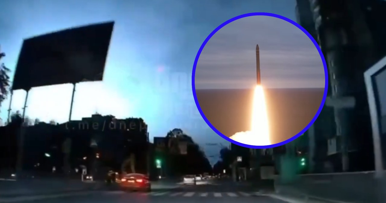 Niebo nad Ukrainą rozbłysło. Internauci mówią o uderzeniu Oriesznika