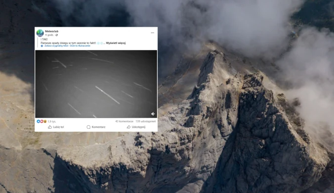 Biało na słynnej górze. "Pierwsze opady śniegu w tym sezonie to fakt!"