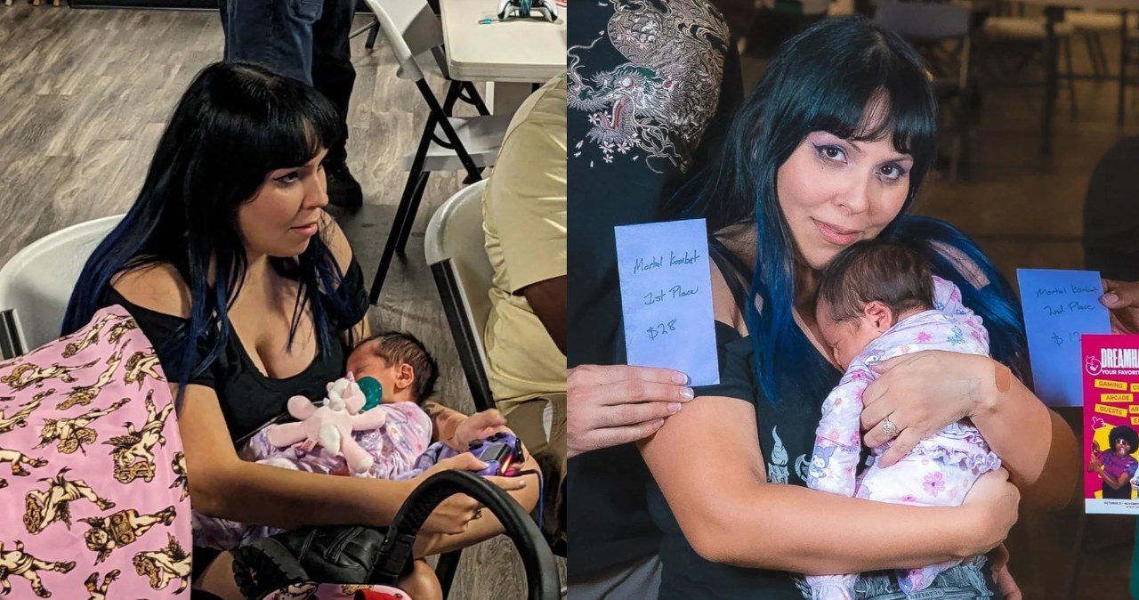 Kobieta wygrała turniej w Mortal Kombat z... noworodkiem na rękach