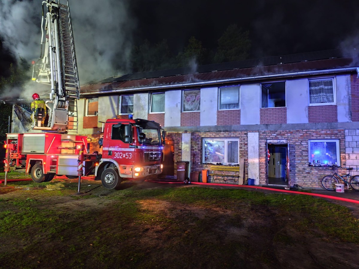 Tragiczny pożar hotelu pracowniczego w Lubuskiem. Jedna osoba nie żyje