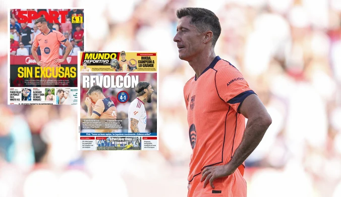 Klęska Barcelony, Lewandowski w centrum uwagi. Hiszpańskie media bezlitosne