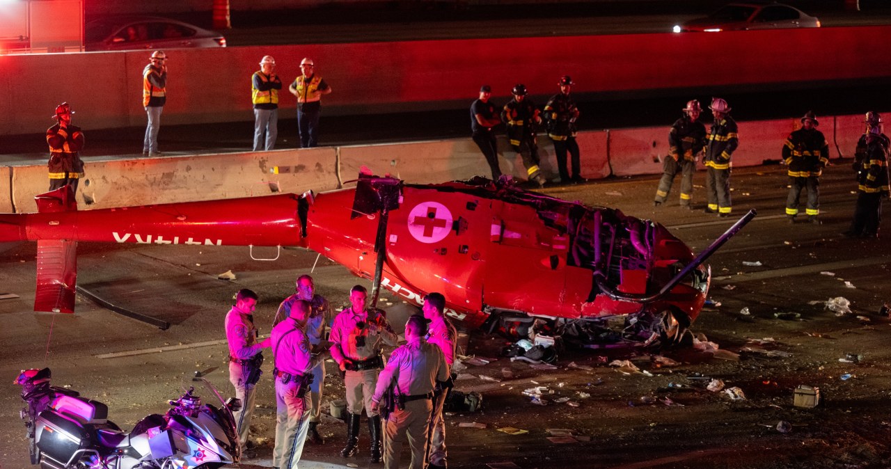 Katastrofa w Kalifornii. Helikopter medyczny runął na autostradę