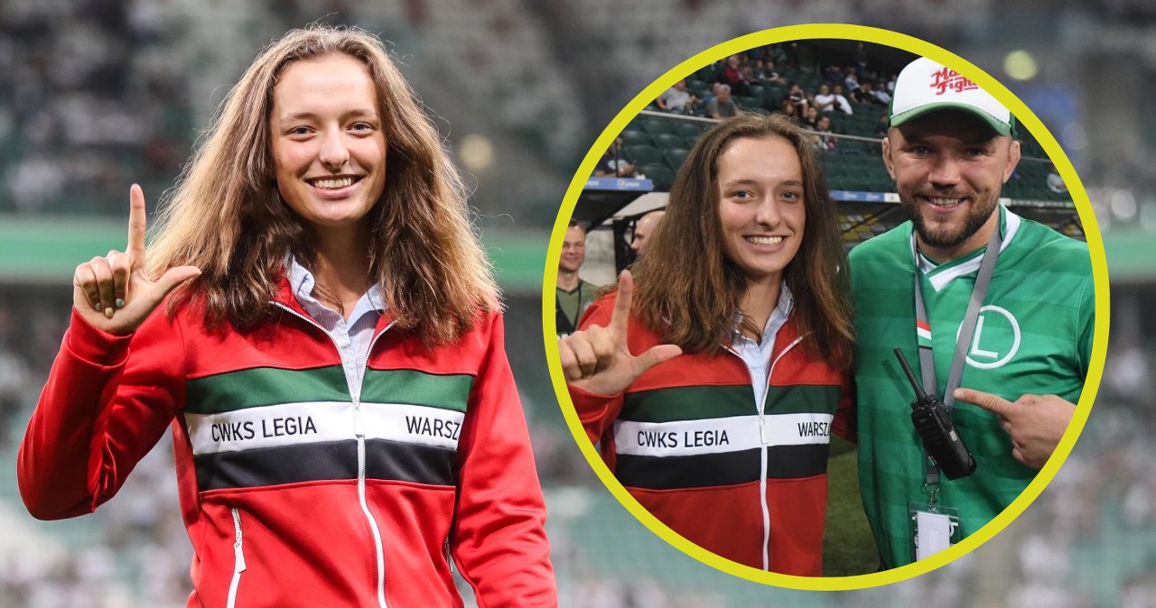 wiadomości,aktualności,Interia Iga Świątek na ekstraklasowym stadionie. Przyszła w klubowej bluzie. 