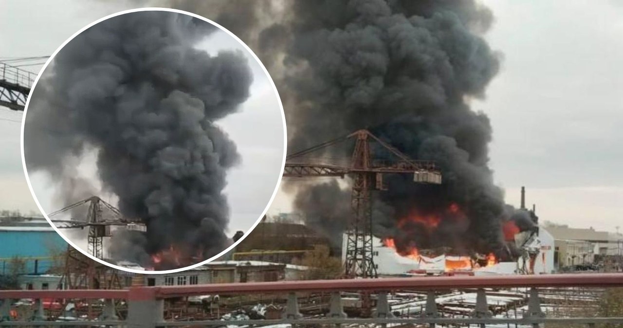 Gigantyczny pożar w głębi Rosji. W hali produkowano sprzęt dla wojska