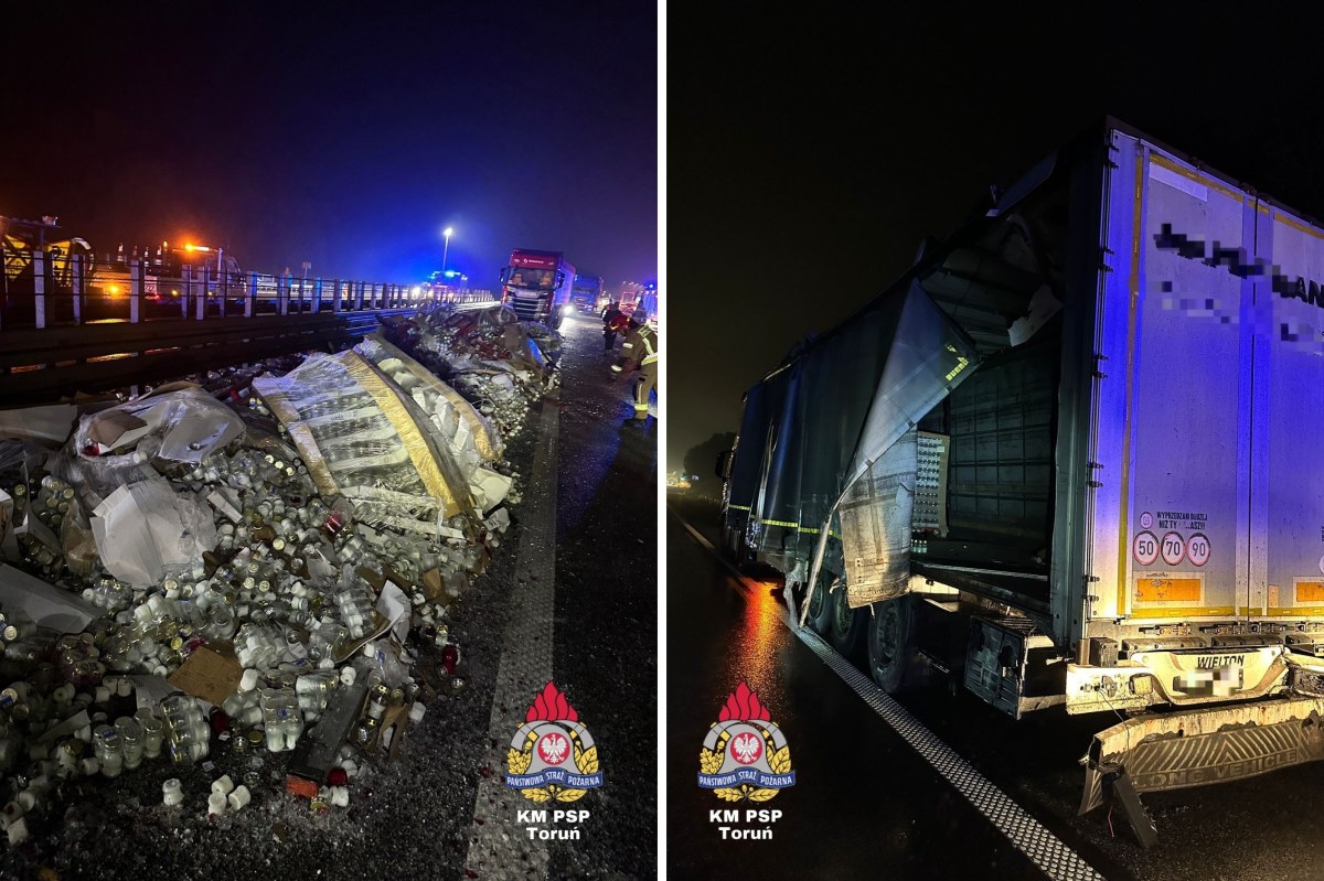 Jezdnia usłana zniczami. Niecodzienna sytuacja na autostradzie