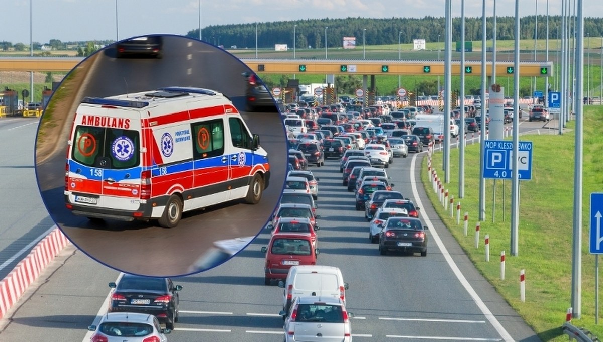 Karambol na A1. Są ranni i utrudnienia w ruchu