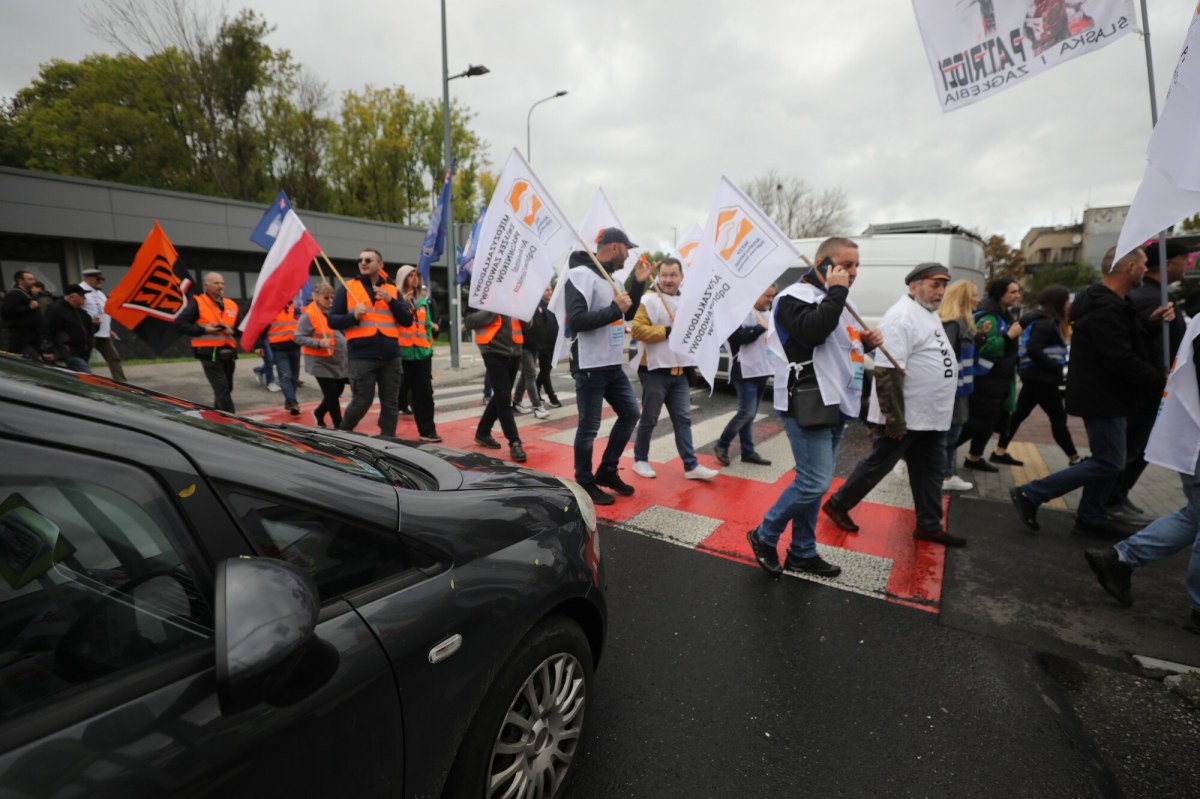 ​Hutnicy i koksownicy wyszli na ulice. Protest w Dąbrowie Górniczej