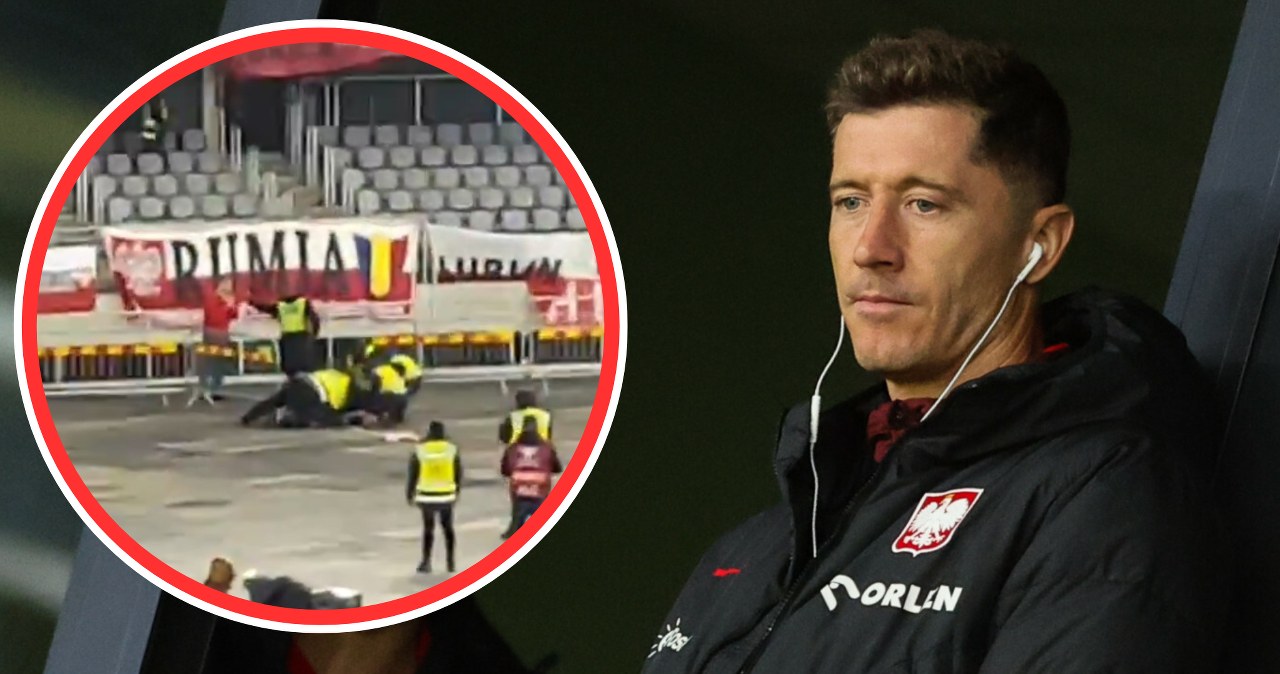 wiadomości,aktualności,Interia Incydent w Kownie. Afera pod sektorem Polaków. Ochrona wyprowadziła kibica