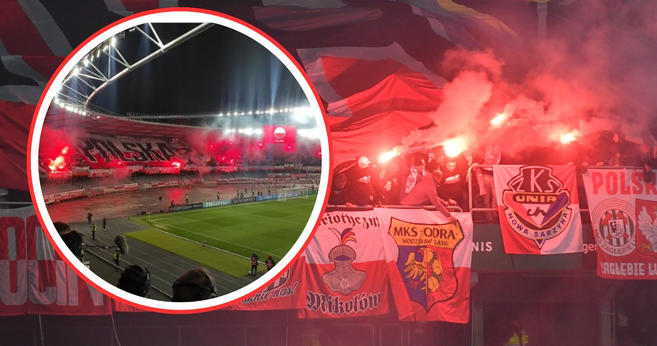 wiadomości,aktualności,Interia Stadion w Kownie zapłonął. Polscy kibice w akcji. Padł okrzyk do Donalda Tuska