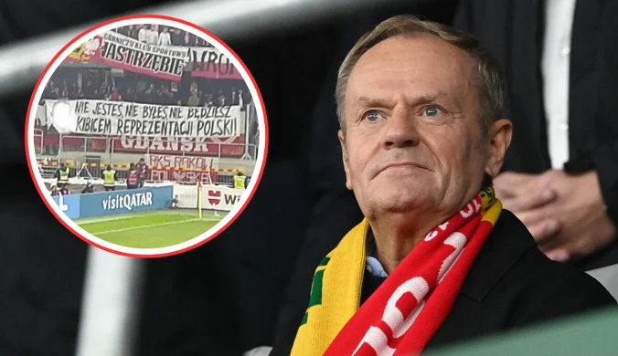 Kibice uderzyli w Tuska na jego oczach. Wulgarne okrzyki. I ten transparent