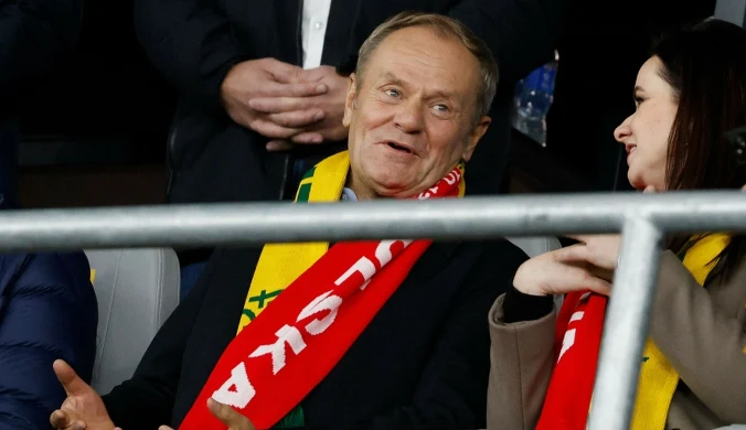 Donald Tusk na meczu Polaków. Tak zareagował na bramkę Szymańskiego