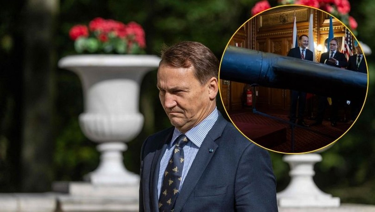 Sikorski w brytyjskim parlamencie pokazał drona, którym Rosja nęka Ukrainę