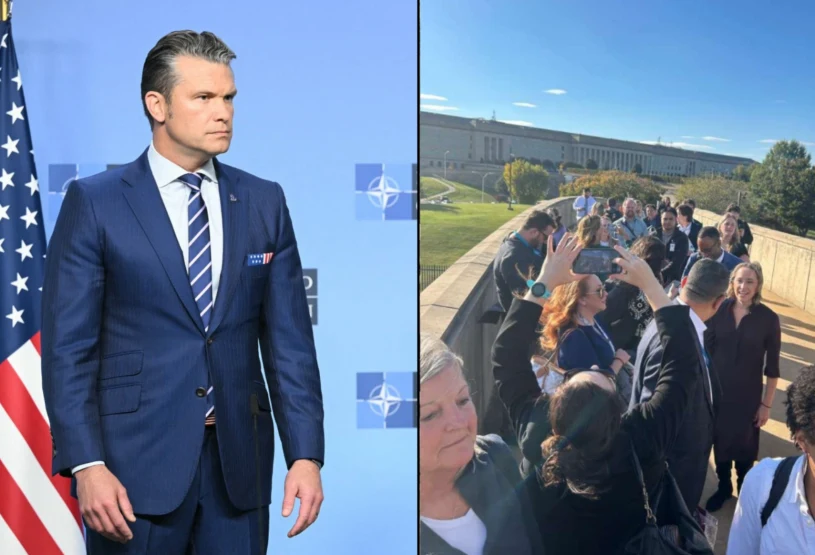 Protest po decyzji Pete'a Hegsetha. Dziennikarze opuścili Pentagon