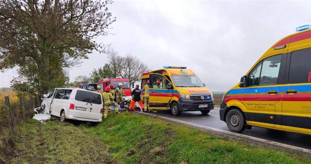 wiadomości,aktualności,Interia Bus z dziećmi uderzył w drzewo. Są ranni, lądował śmigłowiec LPR