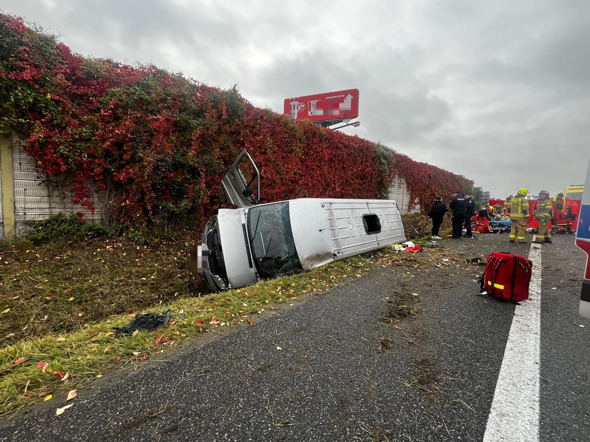 11 osób rannych po dachowaniu busa na S7 między Grójcem - Tarczynem. Do wypadku doszło w miejscowości Szczęsna, na miejscu lądował śmigłowiec LPR - informuje reporter RMF MAXX Przemysław Mzyk.