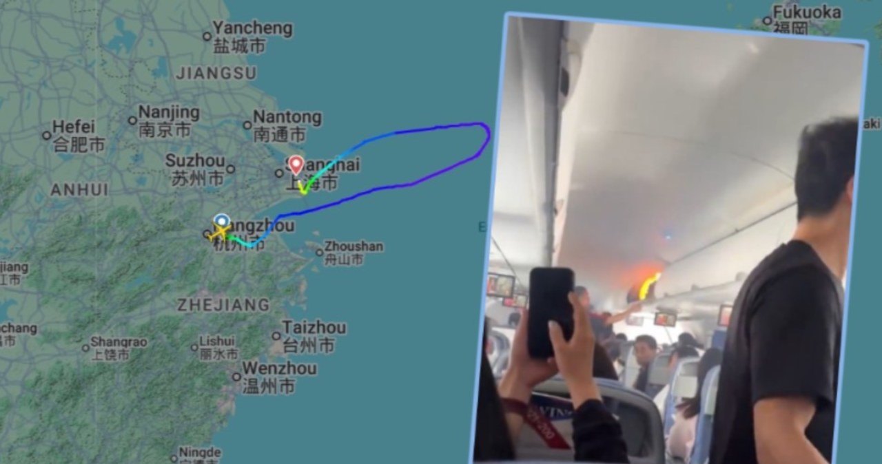 Pożar w samolocie, awaryjne lądowanie. Nagranie w sieci