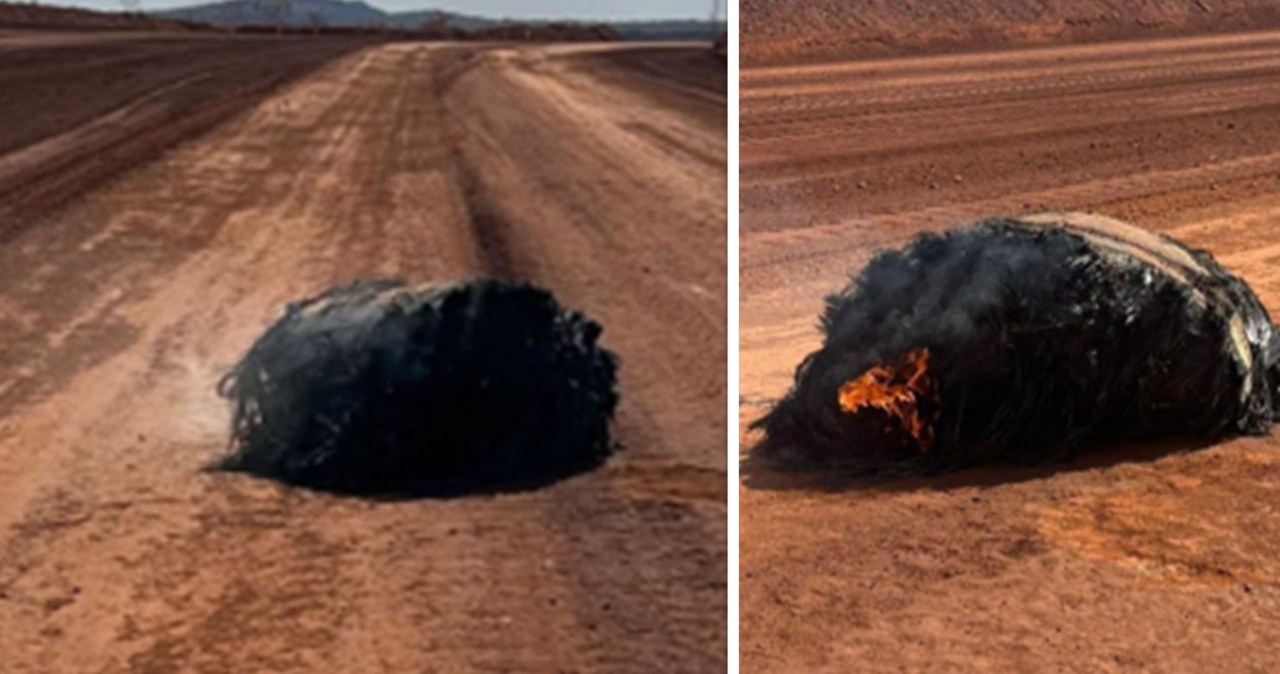 Jest duży, czarny i płonie. Z nieba spadło coś dziwnego