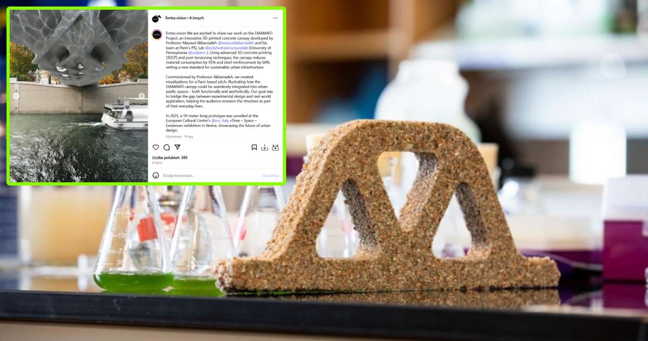 Most z drukarki 3D. Pochłania CO2 i przypomina kości