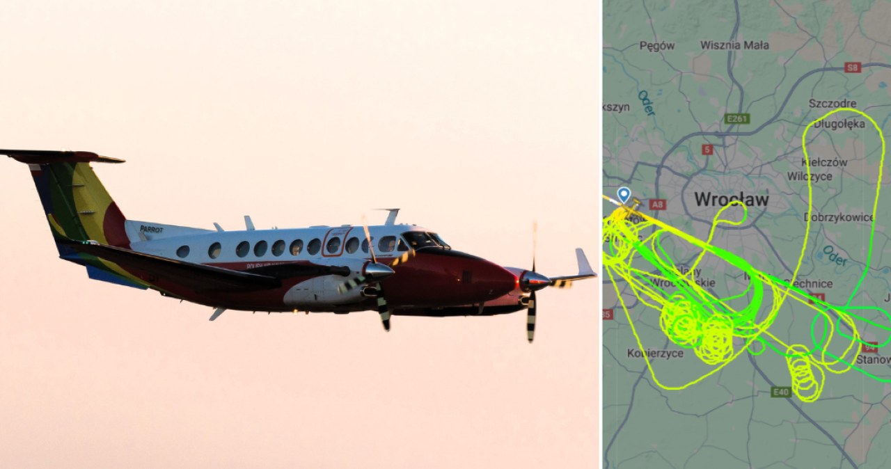Kilka godzin latał nad Wrocławiem. "Papuga" w akcji