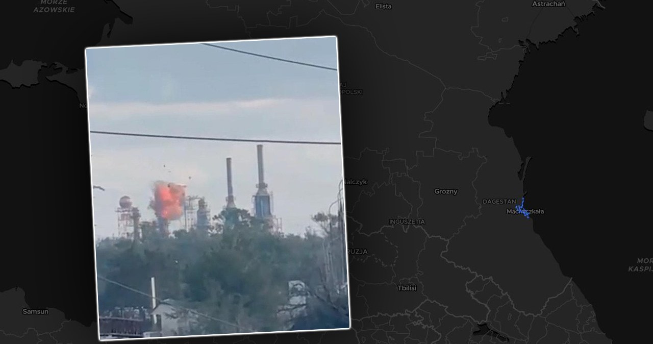 wiadomości,aktualności,Interia Kłęby dymu daleko od linii fontu. Ukraina zaatakowała nad Morzem Kaspijskim