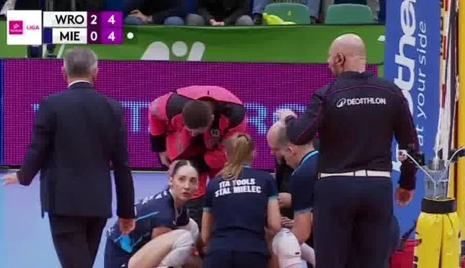 Dramat Polki w trzecim secie. Tuż po ataku rozległ się potężny krzyk
