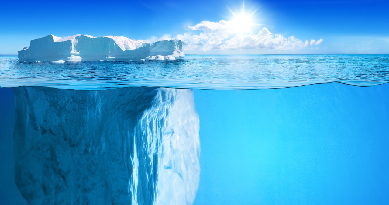 Góry lodowe, które dotarły do Arktyki, mają niepokojąca zawartość
