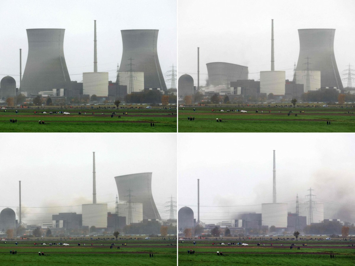 Dwie gigantyczne wieże runęły w kilka sekund w elektrowni atomowej. Zobacz film