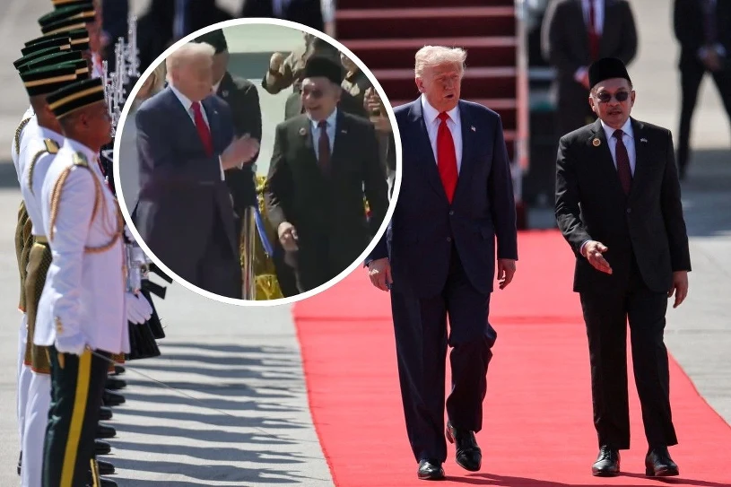 Czerwony dywan i tańce. Tak Trump rozpoczął swoje "tournee"