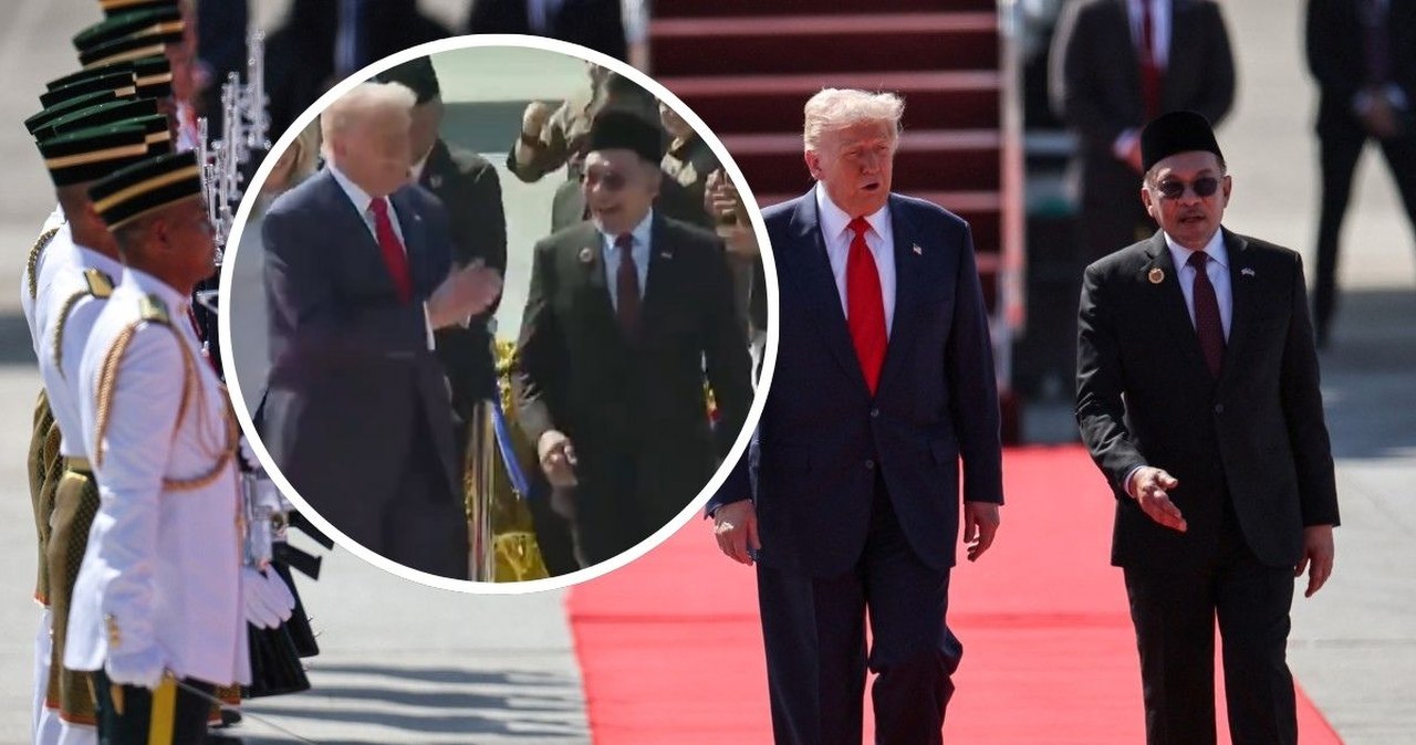 Czerwony dywan i tańce. Tak Trump rozpoczął swoje "tournee"