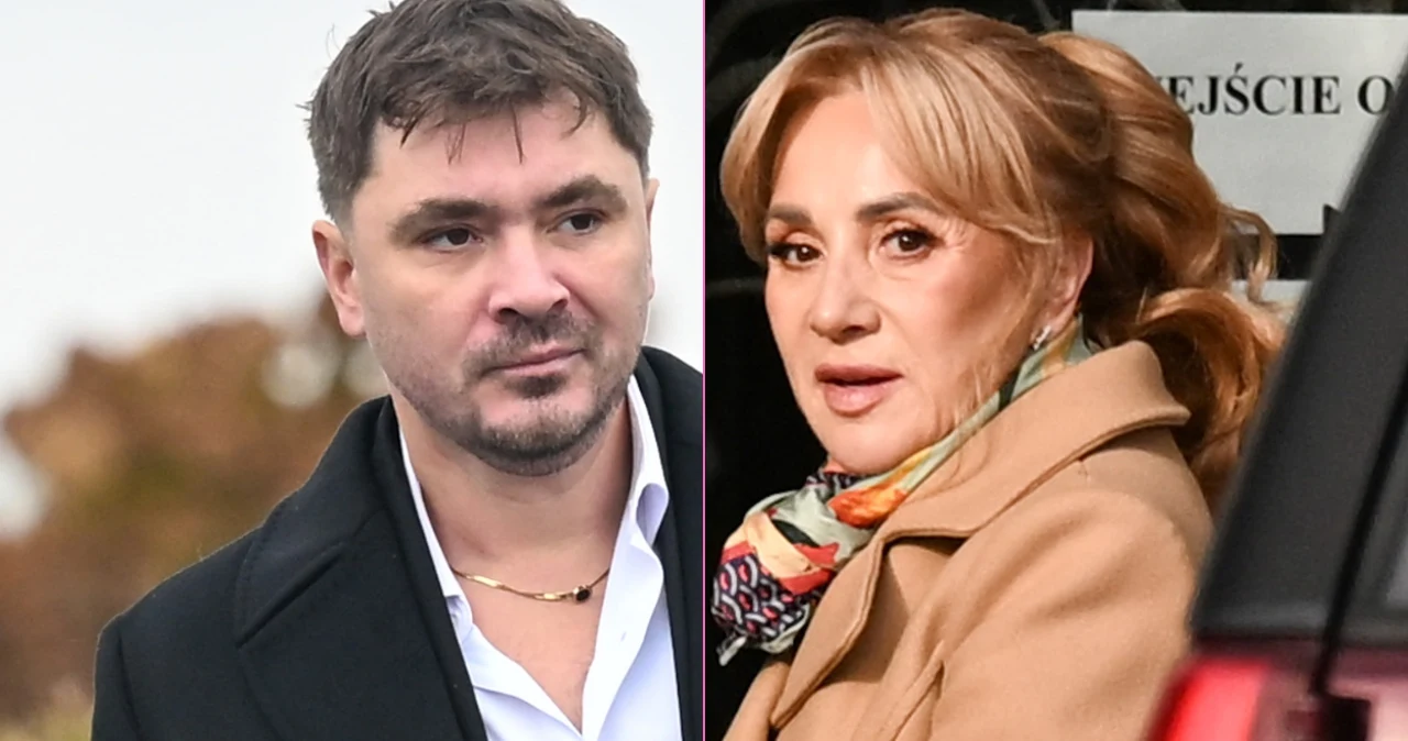 Daniel Martyniuk dotarł na chrzest syna. Wspierała go wystrojona matka