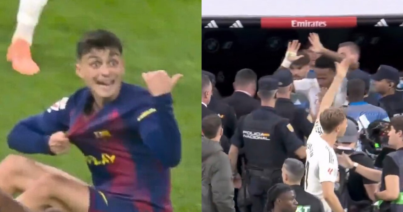 wiadomości,aktualności,Interia Awantura na Bernabeu. Szok, tak skończyło się El Clasico. Policja na murawie [WIDEO]