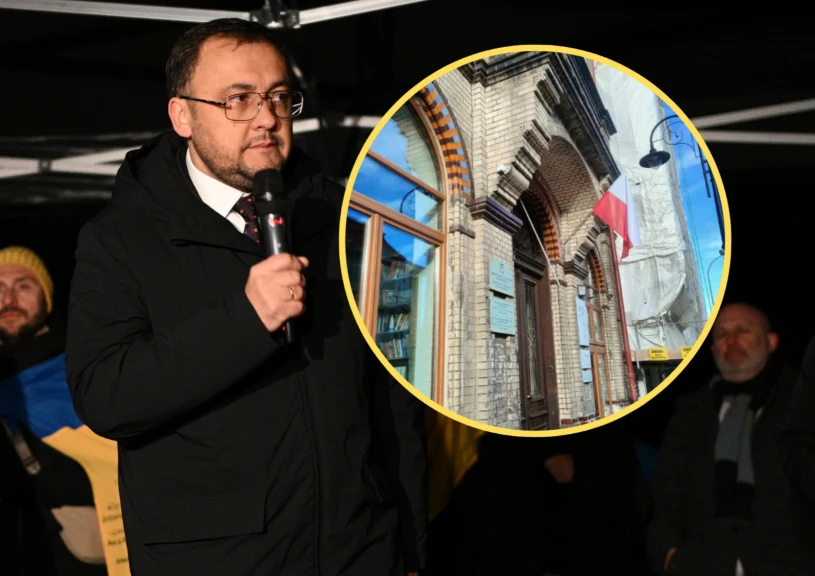 Incydent przed ukraińskim konsulatem. Ambasador pokazał zdjęcie z Przemyśla