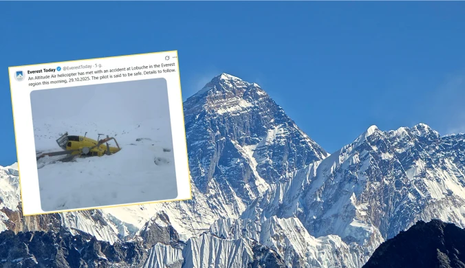 Śmigłowiec rozbił się w pobliżu "dachu świata". Miał zabrać turystów