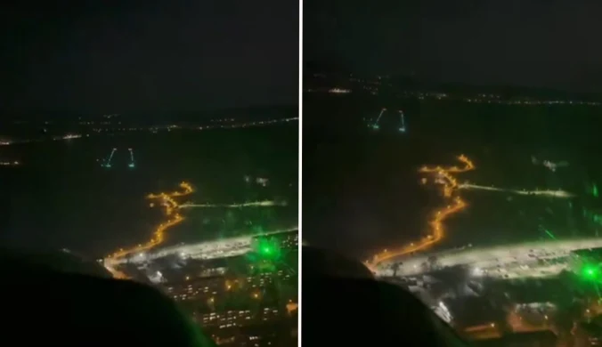 Celował laserem w stronę pilotów. Policja ma sprawcę, zaskakujący finał