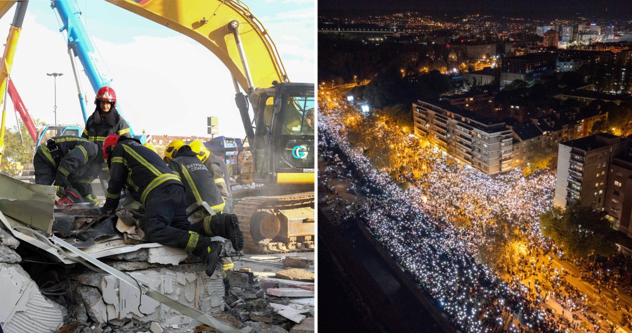 Tłumy na ulicach Nowego Sadu. Żałoba naznaczona manifestacjami