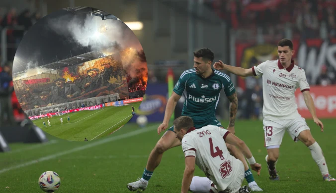 Efektowna oprawa na meczu Widzewa z Legią. Kibice przypomnieli o powstaniu