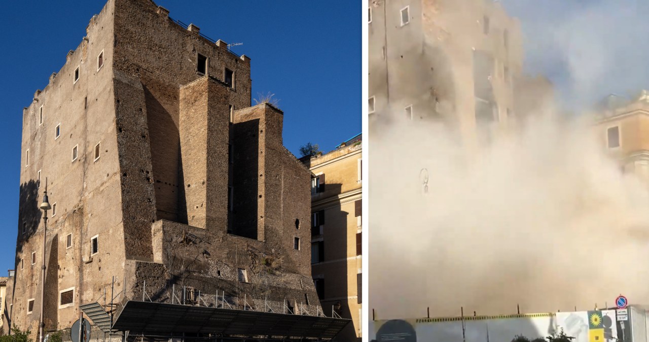 Katastrofa w sercu Rzymu. Zawaliła się średniowieczna wieża Torre dei Conti