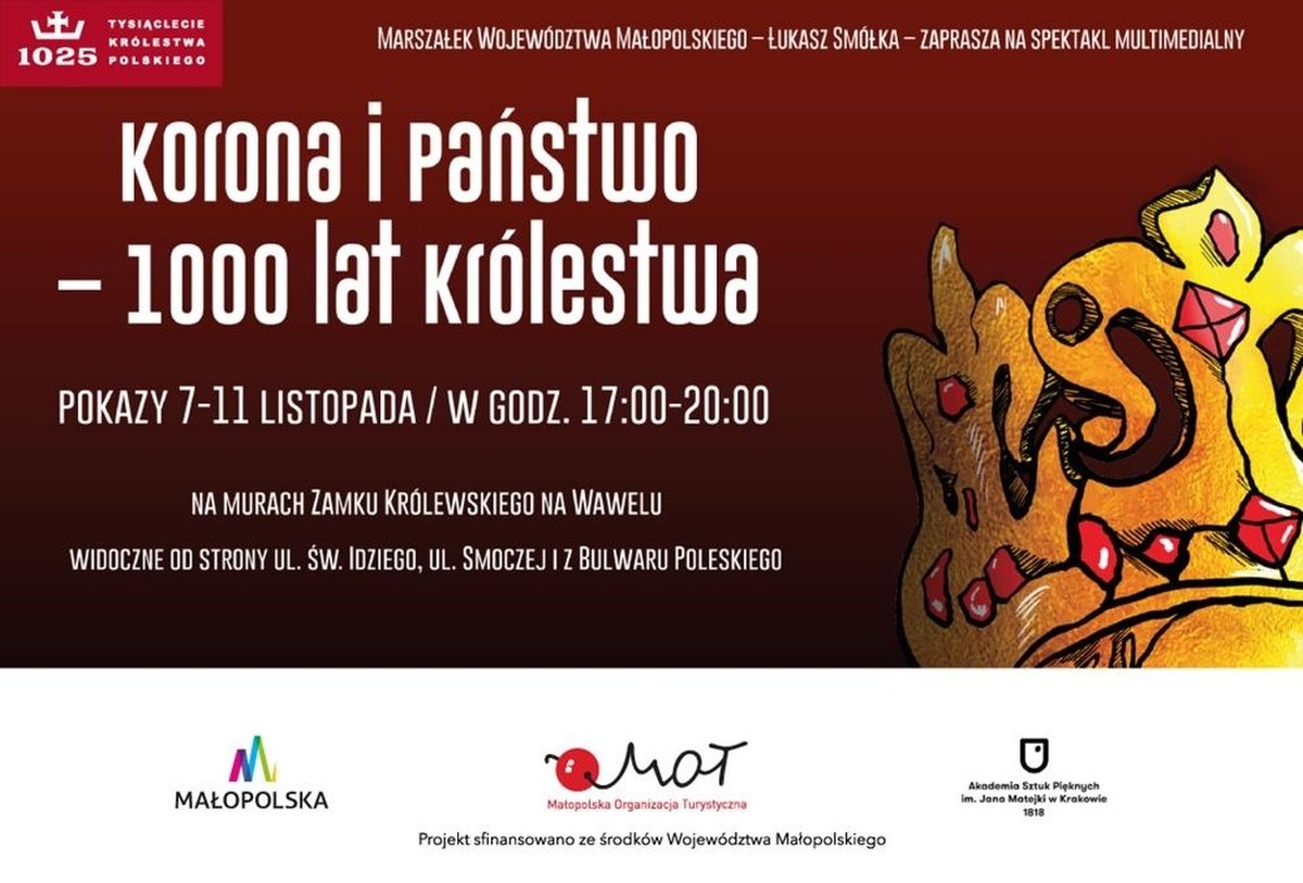 Wawel w blasku. Zobacz spektakularny multimedialny fresk