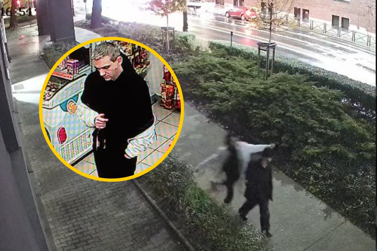 Rzucał się z pięściami na przechodniów. Policja publikuje nagranie