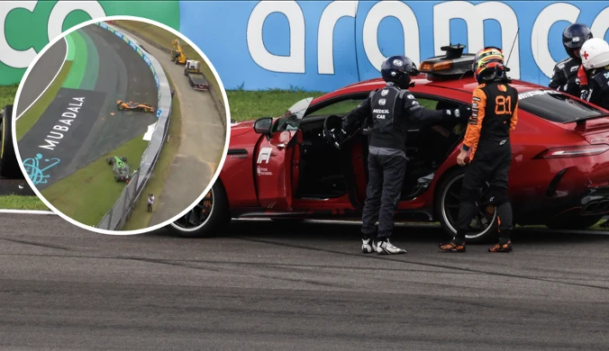 Dantejskie sceny w Brazylii. Wicelider w barierkach, potem taki wypadek