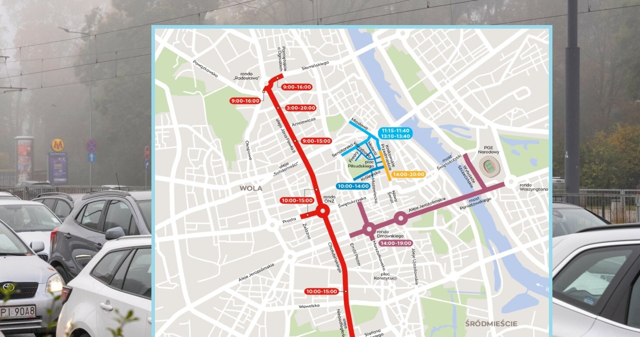 11 listopada omijaj centrum Warszawy. Zamknięte ulice i zmiany w komunikacji