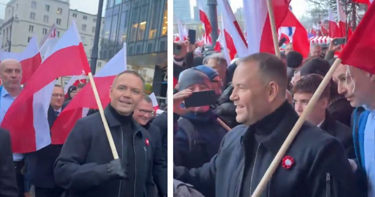 Nawrocki pojawił się na Marszu Niepodległości. Prezydent dołączył do tłumu