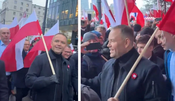 Nawrocki pojawił się na Marszu Niepodległości. Prezydent dołączył do tłumu