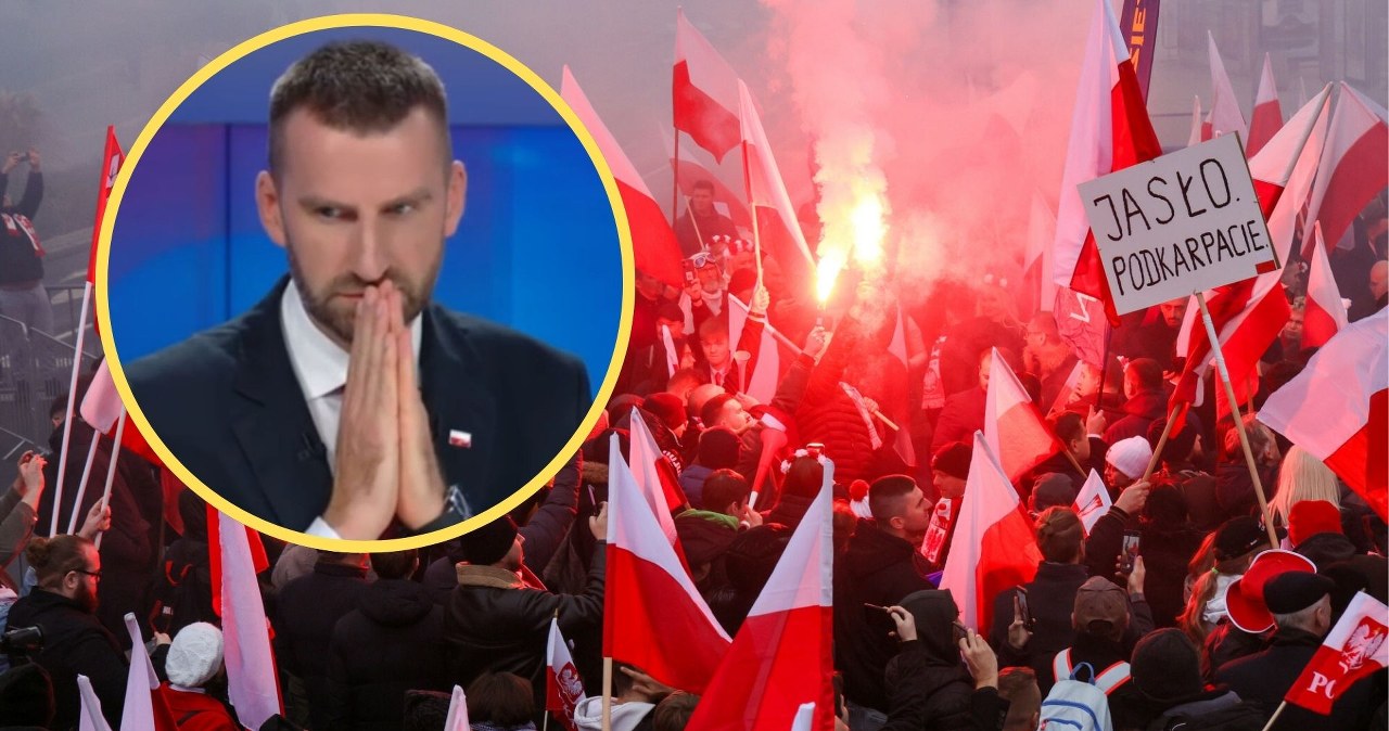 Atak na Możdżonka po Marszu Niepodległości. "Jest mi wstyd z twojego powodu"