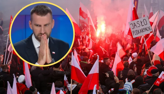 Atak na Możdżonka po Marszu Niepodległości. "Jest mi wstyd z twojego powodu"