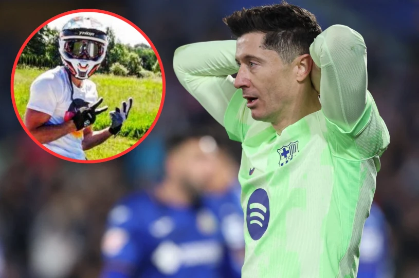 Tylko dwa zdjęcia Lewandowskiego. Już tego nie robi, mógł dostać zakaz